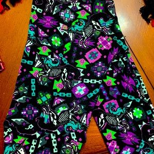 LuLaRoe Tween Unicorn Skeleton Leggings
